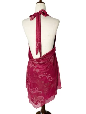 CUPSHE Floral Asymmetrical Halter Dress thumbnail 5