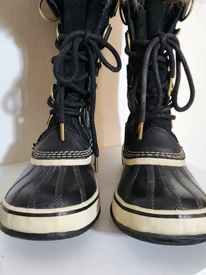 Sorel Joan of Arctic Black Waterproof Boots Size 8.5 thumbnail 2
