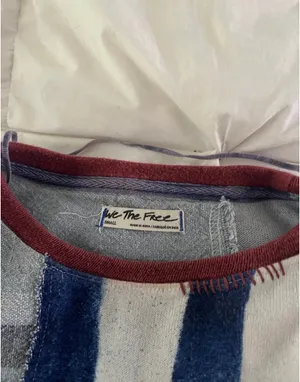 rare free people crop terry cloth shirt thumbnail 2