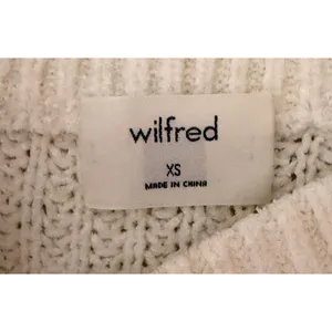 Wilfred Free Essential Chenille Crewneck Sweater Aritzia Cream Chunky Knit XS thumbnail 6