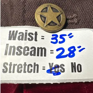 Unique Vintage Brown Velvet Studded Western Style Pants XL 14‎ thumbnail 3