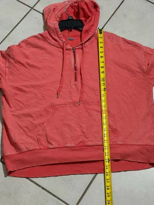 Aerie‎ Women Orange Coral Half-Zip Hooded Pullover Sweatshirt Sweater size M thumbnail 7