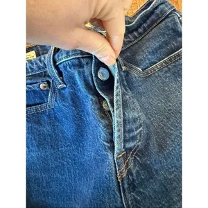 Levi’s wedgie straight high rise button fly raw hem jean size 24 thumbnail 5