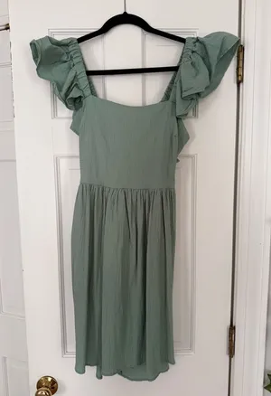 Green Ruffle Dress thumbnail 1