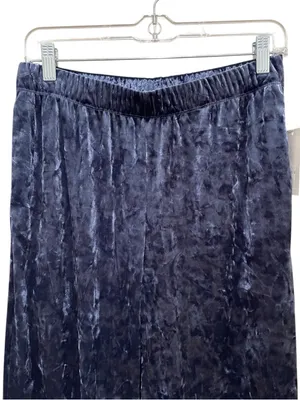 A New Day Crushed Velvet Wide Leg Pants Navy Blue Women’s Size Small Pull On NWT thumbnail 5