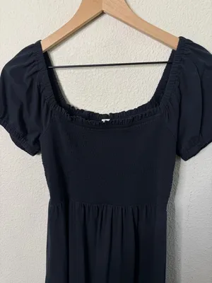 Anthropologie Daily Practice Tiered Black Maxi Dress Womens Size XS thumbnail 4