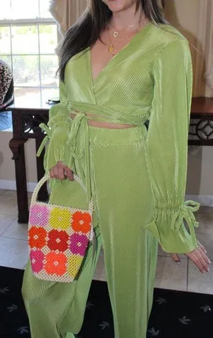 Pleated Set Green thumbnail 1