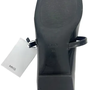 Mango Jewel Strap Glossy Mary Jane Ballet Flats Black Women Size 39/ 8.5 thumbnail 9