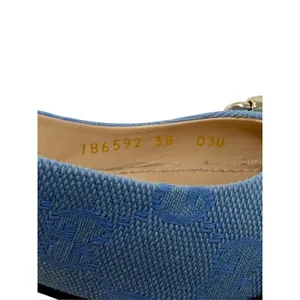 Gucci Erin Horsebit GG Canvas Slingback Blue Denim Ballet Flats Size 38 thumbnail 7