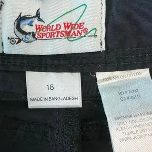 World Wide Sportsman Nylon Cargo Shorts Women’s Size 18 Black Hiking Outdoor thumbnail 5