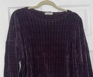 purple cropped sweater thumbnail 1