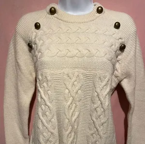 Madewell Button Detail Cable Knit Pullover Sweater thumbnail 1