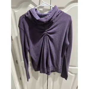 Lululemon Reversible Scuba Hoodie Purple Stripe Solid Size Small Womens Pullover thumbnail 4