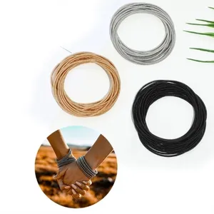 NEW‎ 2 mm Gold Plated Stainless Steel 316L Stackable Guitar String Bracelets thumbnail 3