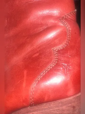 Frye Flynn Inside Zip Short Boots Red Clay Leather Western Festival Boho Size 7 thumbnail 5