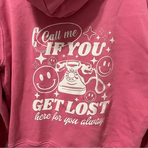 Call Me If You Get Lost Trendy Pink Sweatshirt Hoodie thumbnail 4