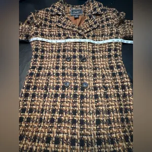 Carte double breasted wool blend coat. Size M Black Size M thumbnail 6