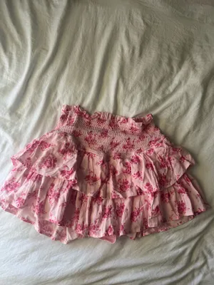 Altar'd State Gracelynn smocked floral skort Pink thumbnail 4