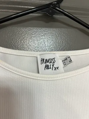 Princess Polly White Crop Top thumbnail 2