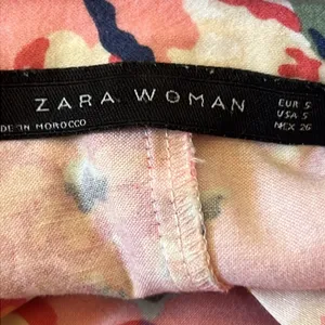 Zara Long Sleeves Side Pockets Floral Print Shirt MIDI Dress Size Small thumbnail 7