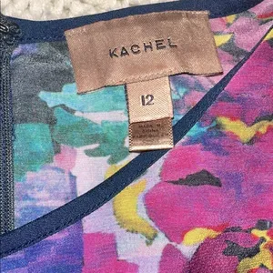 Anthropologie Kachel silk floral sleeveless dress size 12 thumbnail 5