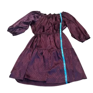 SPEECHLESS purple long sleeve dress with polkadots thumbnail 2