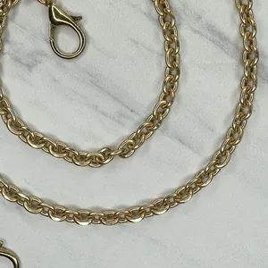 Gold Tone Chain Link Purse Strap Replacement Handbag Shoulder Crossbody ✨ thumbnail 6