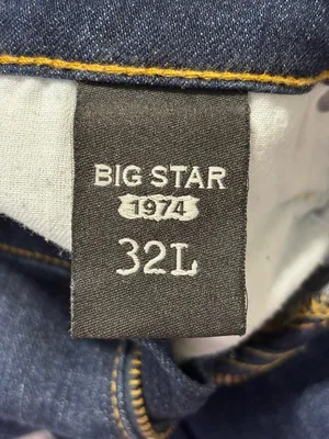 Big Star 1974 Remy Boot Cut Jeans Low Rise Fit Women's 32L Blue Dark Wash rodeo thumbnail 6