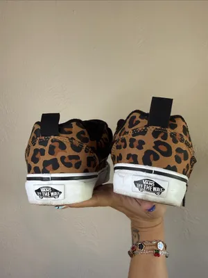Vans Knu Skool Leopard Black Sneakers Women’s 6 Men’s 4.5 thumbnail 3