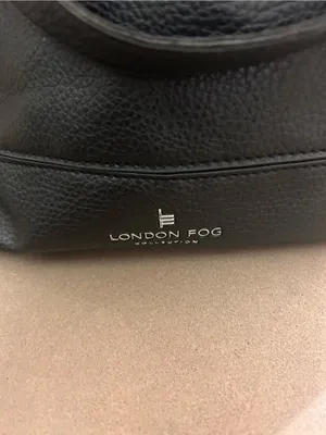 London Fog Black Pebbled Leather Shoulder Bag Preowned thumbnail 2