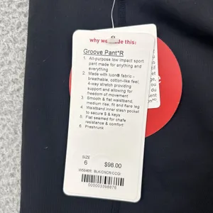 NWT Y2K Lululemon Groove Pants Black Flare Reversible Athleisure Women's 6 x 31 thumbnail 6