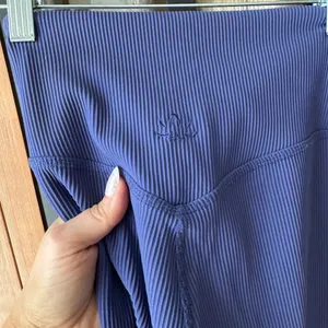 Beyond Yoga Impulse ribbed leggings workout high waisted navy eternal blue thumbnail 5