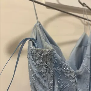 MARINA Light Blue Lace Maxi Dress bridesmaid/prom dress thumbnail 7