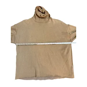 Aerie Oversized Turtleneck Sweater Camel Brown‎ Ribbed Long Sleeve Sz M thumbnail 5