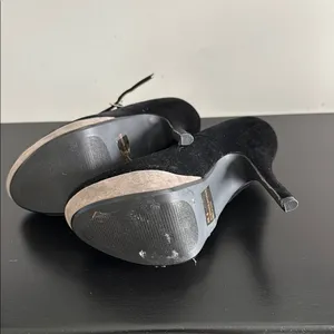 Rue21 Black and Gray/Tan‎ Platform Heels Sz SM thumbnail 12