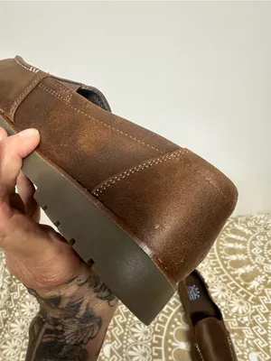 BOBS from Skechers Brown Slip-On Loafers with Contrast Stitching thumbnail 8