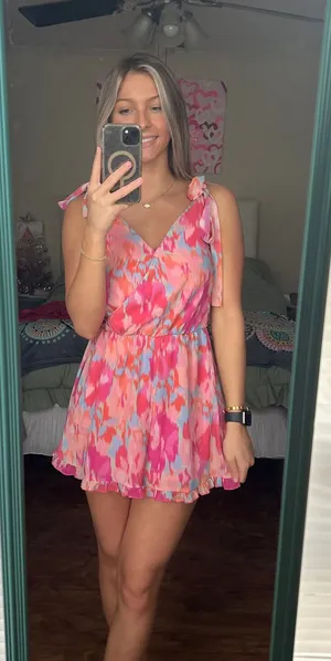 Pink Lily Romper thumbnail 1
