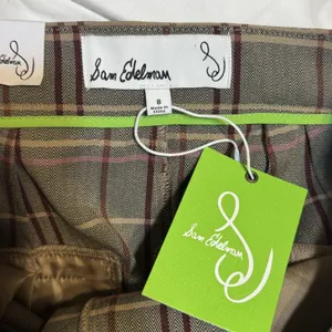 Sam Edelman Womens 8 Plaid Side Buckle wide Leg slacks Wild Aster pants thumbnail 15