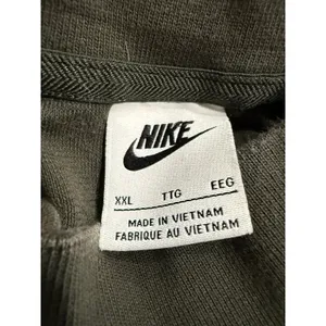 Nike‎ Textured Mock Neck Short Sleeve Top Womens XXL Olive Green Swoosh thumbnail 5