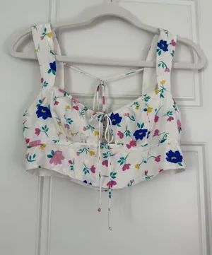 For Love & Lemons Floral Crop Top thumbnail 1