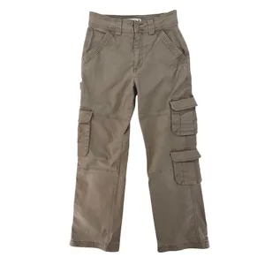 Abercrombie & Fitch High Rise Relaxed Cargo Utility Pants Tan Brown Size 26/2 thumbnail 2