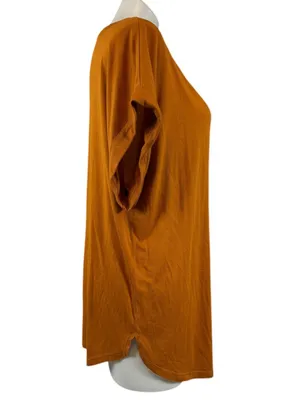 A New Day Women’s XXL Mustard Oversized Short Sleeve Knit Tunic Top Casual thumbnail 2