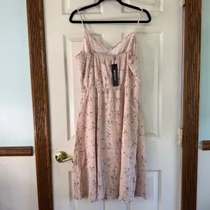Allegra‎ K Floral Sundress Summer Casual Spaghetti Strap Dress Pink Size L thumbnail 2