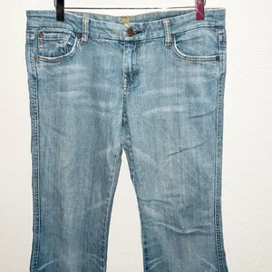 7 For All Mankind Women's Wide Leg Low To MidRise Flare Light Blue Jeans thumbnail 2