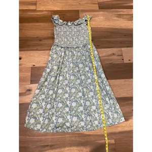 Society Social by Crown & Ivy Fit and Flare Midi Dress Blue Floral Cotton Size L thumbnail 5