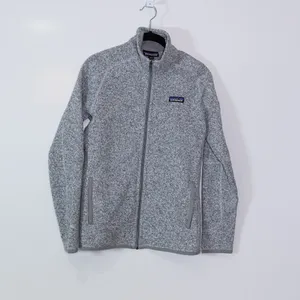 Patagonia Women's Better Seater Full Zip Knit Stretch Sweater Jacket Gray Small thumbnail 1
