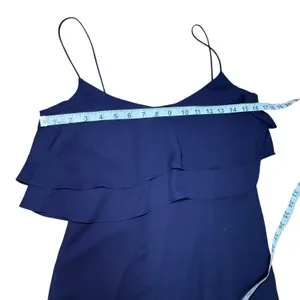 Love, LIkely Navy Blue‎ Sleeveless Layered Ruffle Evening Gown Size 4 thumbnail 14