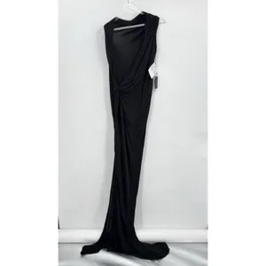 Rick Owens Lilies Shailee Draped Dress Gown Black Avant Garde Draped Size US 2 thumbnail 9