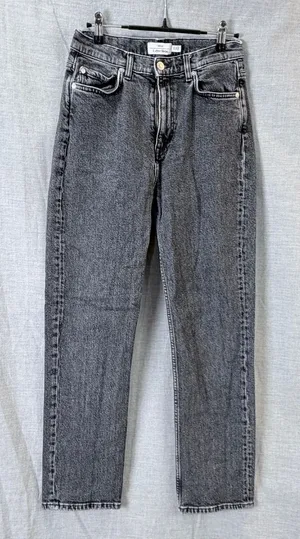 Denim & Other Stories Light Black Wash Straight Leg Jeans US 28 High Rise‎ Denim thumbnail 1