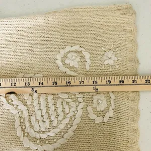 JK America Womens Vintage Sweater Silk Angora Blend Faux Pearls Ivory Size 14/16 thumbnail 8